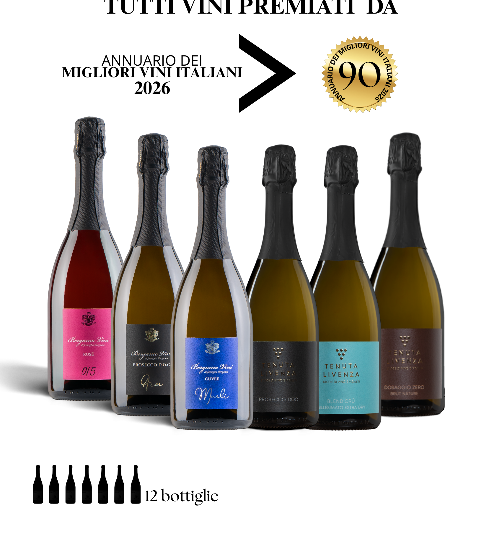 BOX BOLLE PREMIATE dall'annuario dei migliori vini Italiani bergamovini