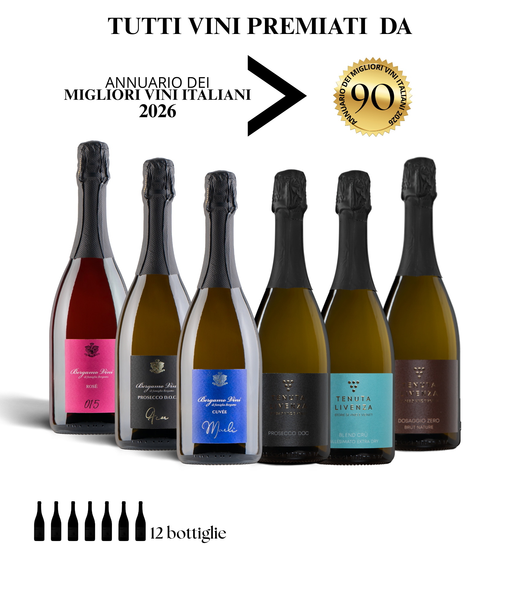 BOX BOLLE PREMIATE dall'annuario dei migliori vini Italiani bergamovini