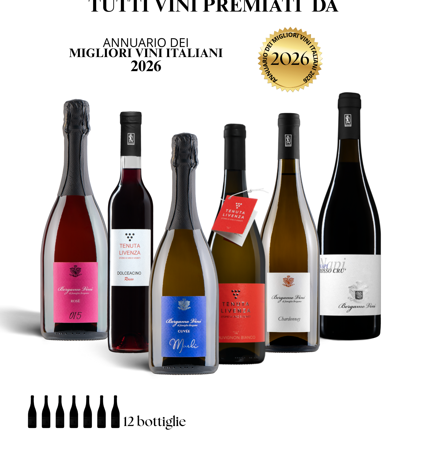 BOX VINI PREMIATI dall'annuario dei migliori vini italiani 2026 bergamovini