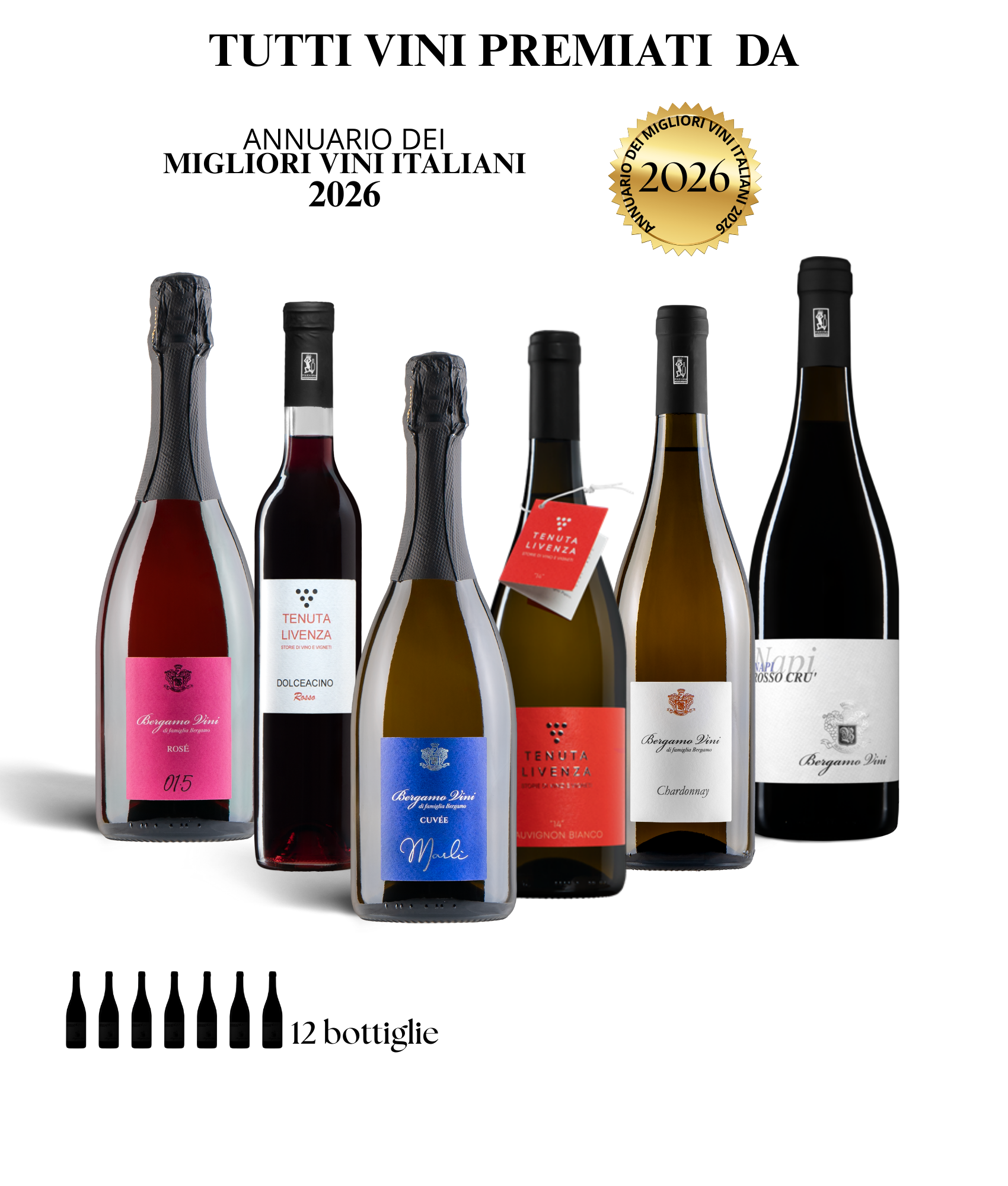BOX VINI PREMIATI dall'annuario dei migliori vini italiani 2026 bergamovini