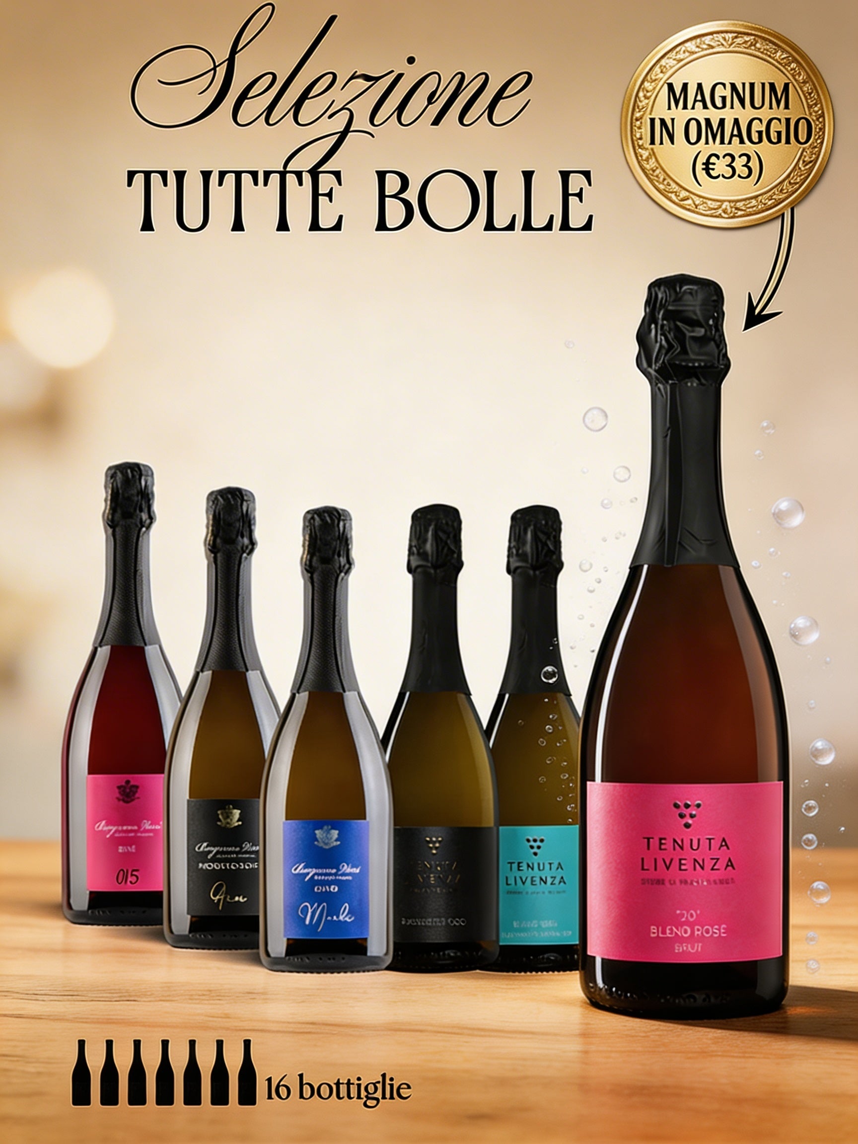 SELEZIONE TUTTE BOLLE 16 BOTTIGLIE bergamovini
